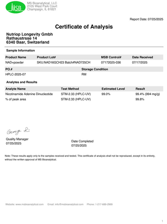 Nutriop Longevity® Vitality-X™ Ultra Pure-NMNH Max-Strength NAD+ Formula | 380mg x 45 Longevity Capsules | 17.10g